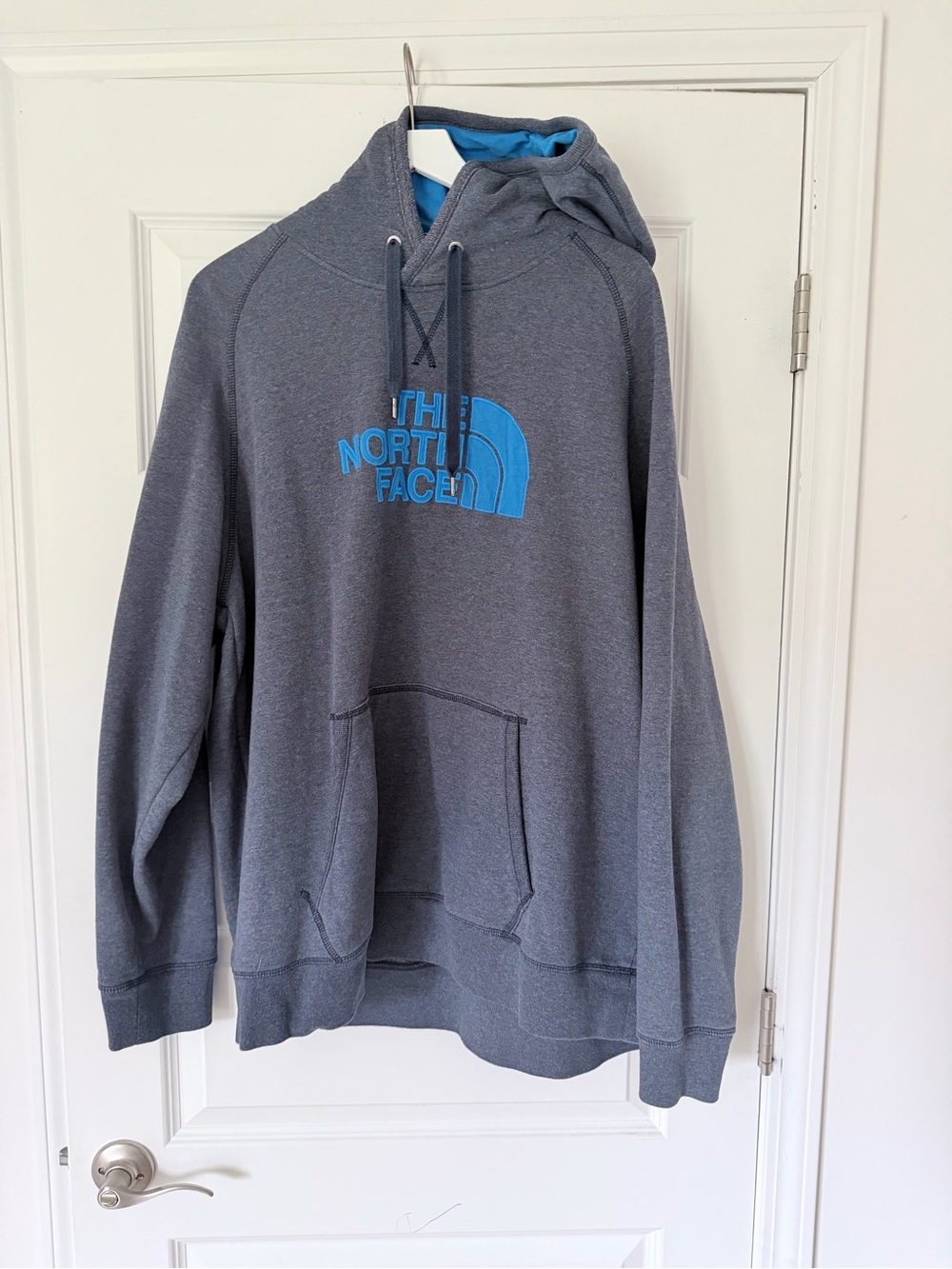 The North Face Pullover Hoodie with Blue Logo